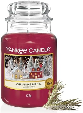 Yankee Candle Duftkerze im Glas (groß) | Christmas Magic | Kerze mit langer Brenndauer bis zu 150 Stunden | Perfekte Geschenke für Frauen