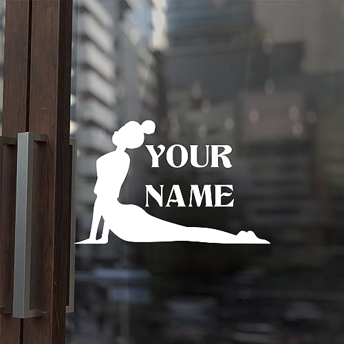Cobra Pose Vinyl Name Sign for Yoga with Custom Text