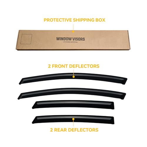Image of Rain Guards Window Visor for 2009-2019 Ford Fiesta Sedan & Hatchback
