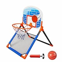 Kidoloop Basketball Hoop for Kids, Adjustable Basketball Hoop and Stand Game, Net Ball Pump Backboard, Portable Basketball Indoor Outdoor Fun Activity, Ideal Sports Gift for Children