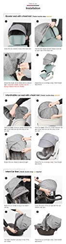 Manito Sun Shade Extender/Auxiliary Canopy for Car Seat (Black)