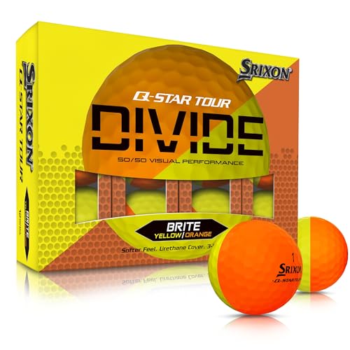 Srixon Q-Star Divide 12 Pelotas de Golf Calidad Tour Juego Corto - Núcleo FastLayer - Alta Compresión de Pelota