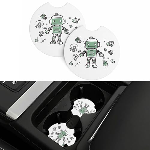 Portavasos redondos para auto 2 piezas neopreno negro miniatura 5