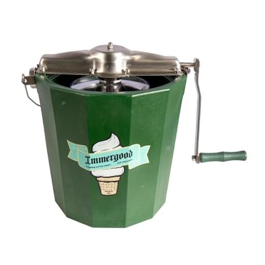 PREMIUM 4 qt. - Stainless Steel Ice Cream Maker - Hand Crank