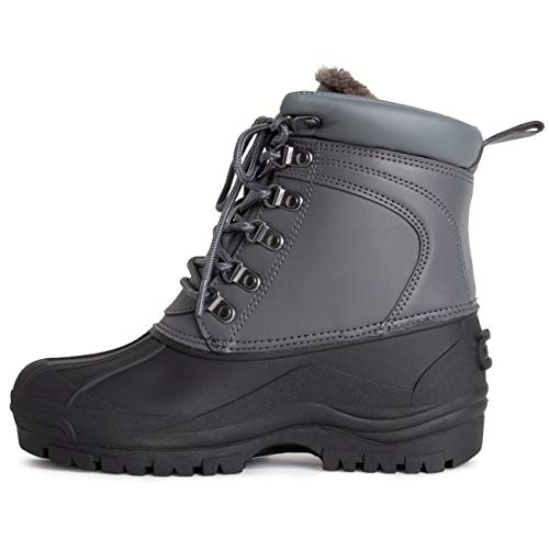 Image of POLAR Mens Muck Lace Up Short Nylon Winter Snow Rain Lace Up Casual Duck Boots