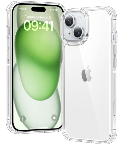 Image of Voyahülle Clear Case for iPhone 15 Plus, Ultra Thin, Shockproof TPU Cover, Anti-Yellowing, Crystal Clear, Phone Case for Apple iPhone 15 Plus - Clear