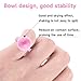 G2PLUS 100PCS Pink Disposable Plastic Nail Art Tattoo Glue Rings Holder Eyelash Extension Rings Adhesive Pigment Holders Finger Hand Beauty Tools (Pink)