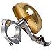Nukinp Bells Vintage Bike Loud Horn Scooter Handlebar Rings with Loud Crisp Clear Sound for Cycling Golden