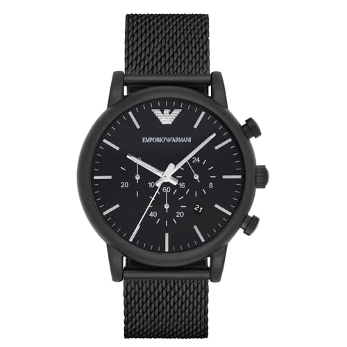 Emporio Armani Men's Luigi AR1968 Black Stainless-Steel Plated Japanese Quartz Dress Watch