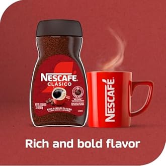 NESCAFÉ CLÁSICO Instant Coffee, Dark Roast Coffee, 1 Jar (7 Oz)
