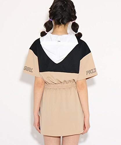 ピンク ラテ Pink Latte ニコラ掲載 Fila 切替 ワンピース 15 Xs150cm ライトベージュ 051 ワンピース チュニック 通販 Amazon