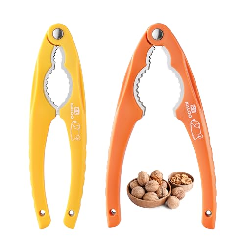 2PCS NutCracker, Kaloo Stainless Steel Nut Crackers for All Nuts, Nutcracker Tool for Walnet,
