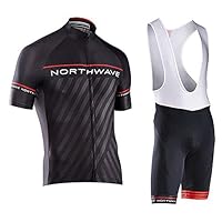 Heren Fietsen Kleding Set, Ademend Korte Mouw Wielertrui, 3D Gel Pad Fietsen Bib Shorts, Zomer Outdoor Mtb Fietsen Pakken Pro T-shirt (Color : TYP-9, Size : 5X-Large