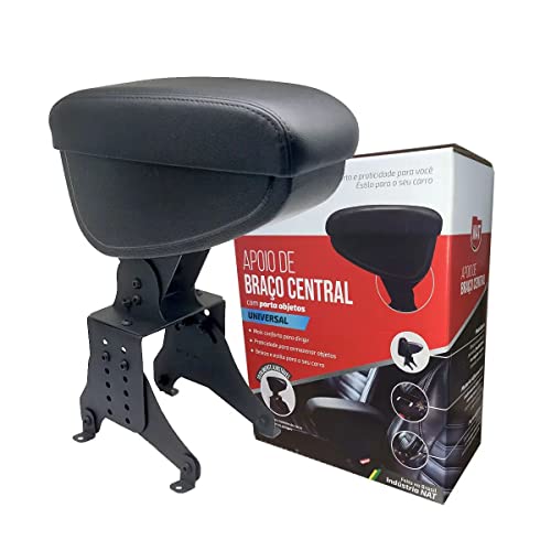 APOIO DE BRAÇO UNIVERSAL COURO SINTÉTICO COR PRETO LINHA PRETA