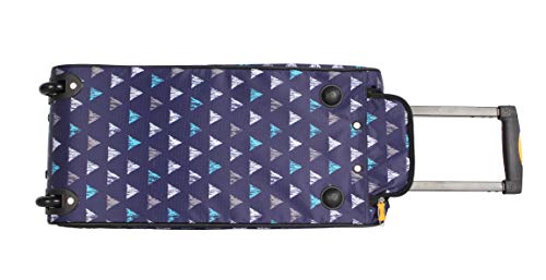 LUCAS Designer Carry On Luggage Collection - Lightweight Pattern 22 Inch Duffel Bag- Weekender Overnight Business Travel Suitcase with 2- Rolling Wheels (Triangle)4