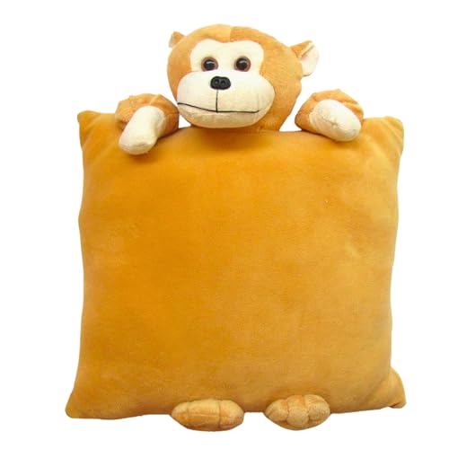 Image of Tickles Stuffed Soft Monkey Cushion Toy Pillow Car 33 cm