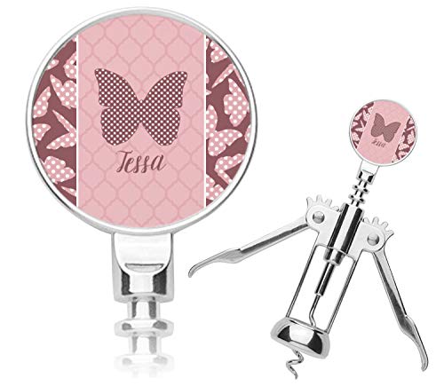 Personalized Polka Dot Butterfly Corkscrew