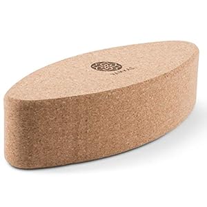 Yamkas Kork Yogablock aus 100% Naturkork | Ökologisch Hergestellt | Cork Yogaklotz für Pilates und Fitness | Natur Korkblock aus Portugal | Yoga Block für Anfänger und Fortgeschrittene (Egg)