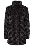 kunstfelljacke damen weiß Knopfverschluss vorn VERO MODA Female Jacke Kunstfell MBlack