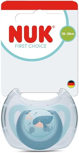 NUK Soft Silicone First Choice Soother Whale 18-36 months | Breathable material