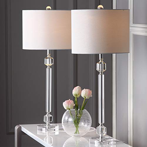 Safavieh Lighting Collection Cosna Farmhouse Crystal 29-Inch Bedroom Living Room Home Office Desk Nightstand Table Lamp Set Of 2 (Led Bulbs Included) #TOP24
