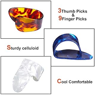 Médiators du Pouce Médiators du Doigt, Moyen, Coudés Plats, Pics de Doigt de Guitare en Celluloïd (12 Pièces, Médiator… - Les Beatles, Paul McCartney, John Lennon, RIngo Starr, George Harrison Médiators du Pouce Médiators du Doigt, Moyen, Coudés Plats, Pics de Doigt de Guitare en Celluloïd (12 Pièces, Médiator… – Image 2