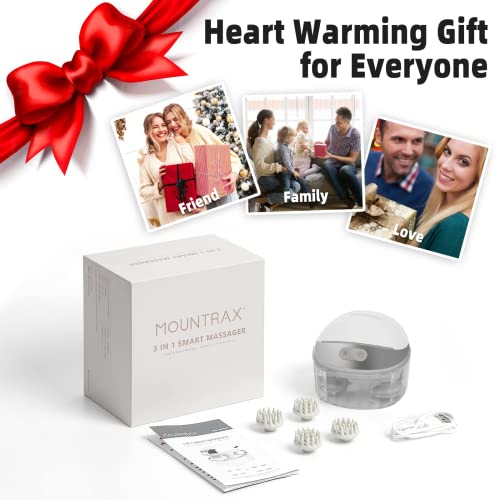 Mountrax 5 In 1 Electric Scalp Massager, Portable Heated Head Massager Kneading 88 Massage Nodes, 2 Massage Styles & 3 Speed Modes, Body Massager For Deep Cleansing, Relief, Hair Growth #TOP6