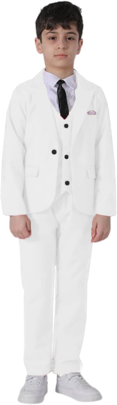 Boy's Suit Vest + Pants Festive Activities Two Pieces Single Breasted Button Tuxedos