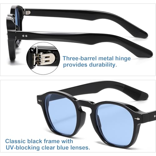 Image of Gleyemor Fashion Sunglasses for Men Women Tortoise Shell Sunglasses Trendy Unisex Style UV400 Protection Shades
