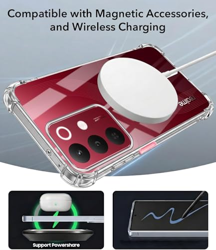Image of Jkobi Shockproof Crystal-Clear Back Cover for Realme 15X (Magsafe Wireless Support | Drop & Camera Protection | Hard Polycarbonate)