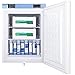 AccuCold FS30LMED2 19 Compact Freezer with 1.8 cu. ft. Capacity Digital Thermostat Factory Installed Lock Manual Defrost Buffered Temperature Probe and Magnetic Door Gasket in White