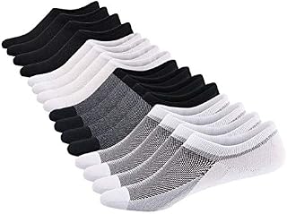 Mens No Show Socks Size 10-13 Pack of 8 Keep Dry Non Slip