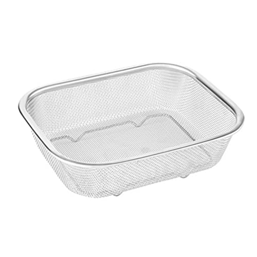 Cesta de malla de acero inoxidable cuadrada para freír, rectangular de malla fina, colador de aceite, colador de frutas y verduras, herramientas de cocina, tamices para alimentos