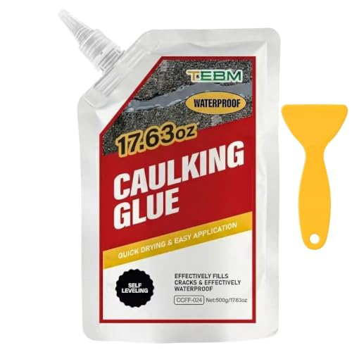 Concrete Crack Filler, Hydrostatic Retaining Wall Joint Compound with Base Seal, Earth-Pressure Fissure Mastic for Garden Walls, Planter Beds, Cinder Blocks