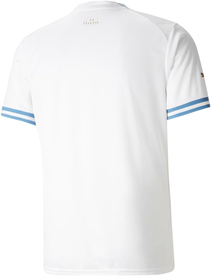 PUMA Uruguay Men's Away Soccer Jersey 2022 White (US, Alpha, Large, Regular, Regular, White)