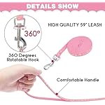 PAWCHIE Cat Harness with Leash and Collar Set - Escape Proof Adjustable H-shped Cat Harness with Star and Moon Pattern Glow in The Dark for Kitty Outdoor Walking - Image 4