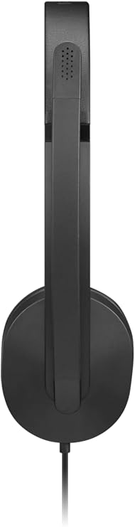 Lenovo USB-A Wired Stereo Headset for PC/Laptop, AI Noise Canceling via APP, 140g Lightweight, Replaceable Earcups, Double-Sided Boom Mic, in-line Controls with Mute for Call. Work with Teams/Zoom