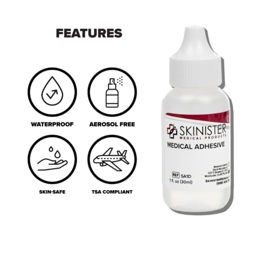 Skinister Prosthetic Medical Adhesive | Ostomy, Mastectomy, SFX (1oz)