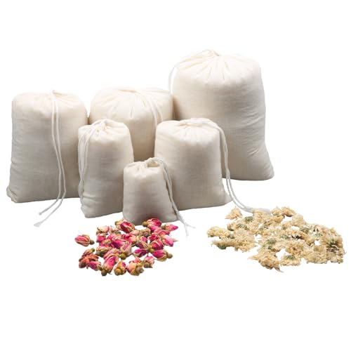 Carrollar Reusable Cotton Tea Filter Bags