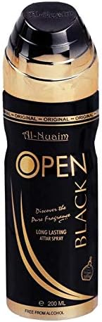 - Al Nuaim Open Black Deo 200 ML. [Free From Alcohol]