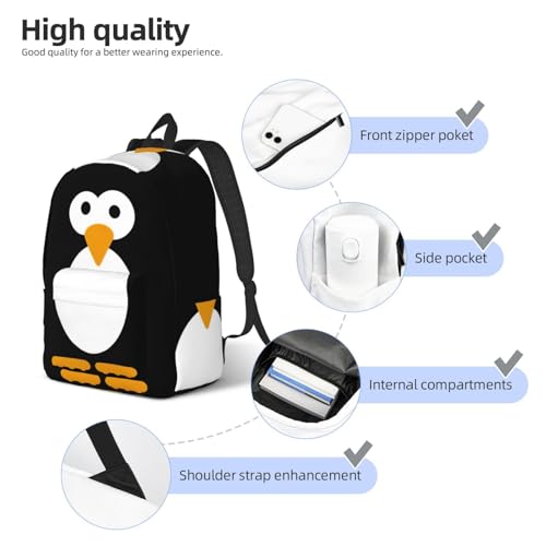Mochila de viaje para mujer con divertido diseño de pingüino 5
