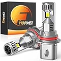 Fahren Upgraded 9007/HB5 Light Bulbs, 28000LM 800% Brighter 6500K Cool White, 1:1 Mini Size IP68 Waterproof 9007 Fog Lights, Quick Installation, Pack of 2