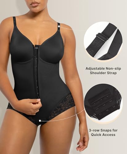 SHAPELLX Shapewear for Women Tummy Control Half Body Shaper Snatched Zipper Butt Lifting Faja Colombiana Bodysuits for Women4