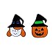 Produktbild Ayrsjcl 2pcs / Set Kreative Halloween-Revers-brosche Cartoon-Hexe-kürbis-Muster-Kragen-Revers-stifte Netter Emaille Pins Halloween Schmuck Geschenk