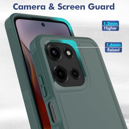 for Moto G 5G 2025 Case, Dual Layer Heavy Duty Non-Slip, Dark Green by Vulfwela - Used condition - Image 4