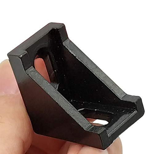 Blccloy TL-2028-20B 20Sets 2020 Aluminum Extrusion Profiles Corner Brackets 20 Series 90Deg Right Angle Black L Connectors Wtih T Slot Nuts And Bolts thumb #5