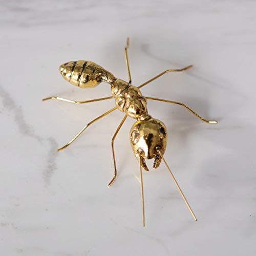Kekafu ZXHG2075-A Gold Ant Sculpture Brass Animal Figurines Metal Desktop Ornament cover