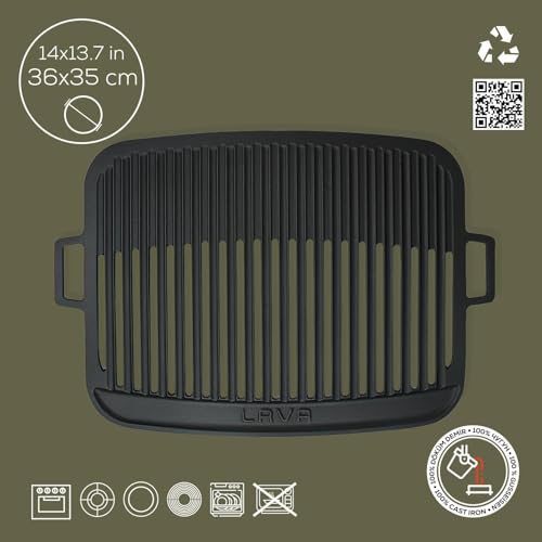 LAVA LV MNG IZG 3645 8680215496465 żeliwny rondel patelnia grillowa, czarna
