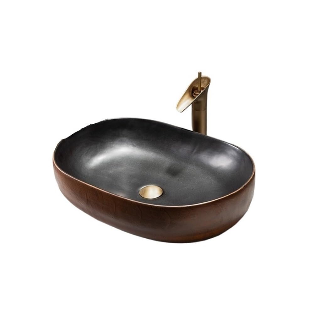 Lavabo de baño vintage de cerámica para renovar porches, terrazas y aseos
