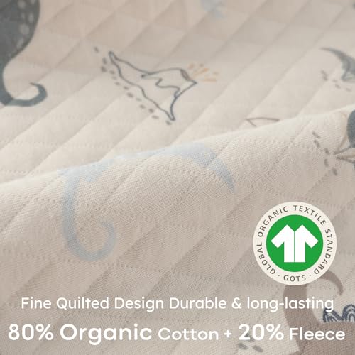 Image of Yoofoss Baby Sleep Sack 18-24 Months 1.0 Tog Long Sleeve Organic Cotton | Wearable Blanket for Toddlers 2-Way Zipper Quilted Sleeping Sacks(X-Large)